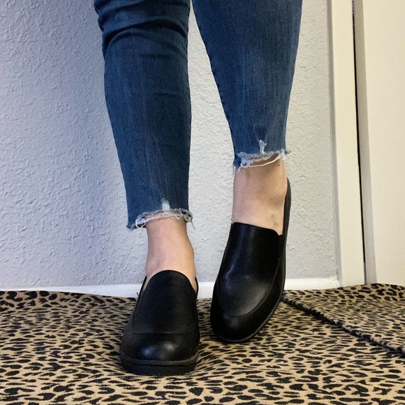 Black Platform Wedge Loafers Flex Step Size 8.5 - Picture 4 of 12